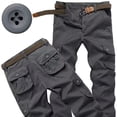 thumbnail image 2 of Pantalones cargo para hombre Y2k, pantalones de verano estilo hip hop, ajustados, de color azul marino, de algodón, para exteriores, de nailon, informales, nuevos pantalones de trabajo estilo Harajuku, 2 of 5