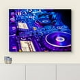 thumbnail image 3 of HFDF Canvas Prt Wall Art Vibrant Rabow Light DJ Mixg Board Music struments Photography Realism Decorative Concert Multicolor Scenic Fun Pop Art for Livg Room, Bedroom, Office - 24x20inch Framed, 3 of 5