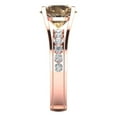 thumbnail image 3 of Clara Pucci 14K Rose Gold 3.39 Simulated Champagne Engraveable Engagement Ring + Wedding Band Set, 3 of 7