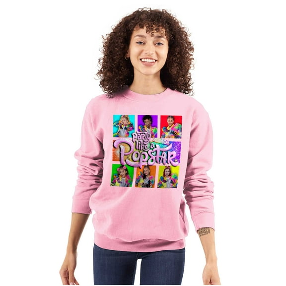 XOMG POP Party Like Popstar Album Women Crewneck Sweatshirt Brisco Brands 2X