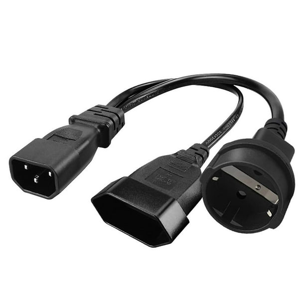 Cable convertidor de fuente de alimentación hembra Iec320-c14 macho a Eu4.0mm + eu4.8mm