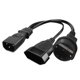 thumbnail image 1 of Cable convertidor de fuente de alimentación hembra Iec320-c14 macho a Eu4.0mm + eu4.8mm, 1 of 5