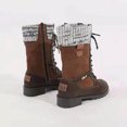 thumbnail image 6 of Tejiojio Fall Clearance Autumn And Winter New Woolen Side Zipper Mid-tube Boots Round Toe Low-heel Knight Boots, 6 of 9