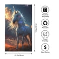 thumbnail image 2 of KLL Starry Light White Horse Ultra Absorbent & Soft Hand Towels for Bath, Hand, Face, Gym and Spa-27.5x16in, 2 of 7