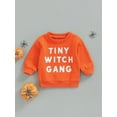 thumbnail image 2 of Franhais Toddler Girls Boys Halloween Sweatshirts Letter Print Round Neck Long Sleeve Pullovers Spring Autumn Casual Tops, 2 of 7