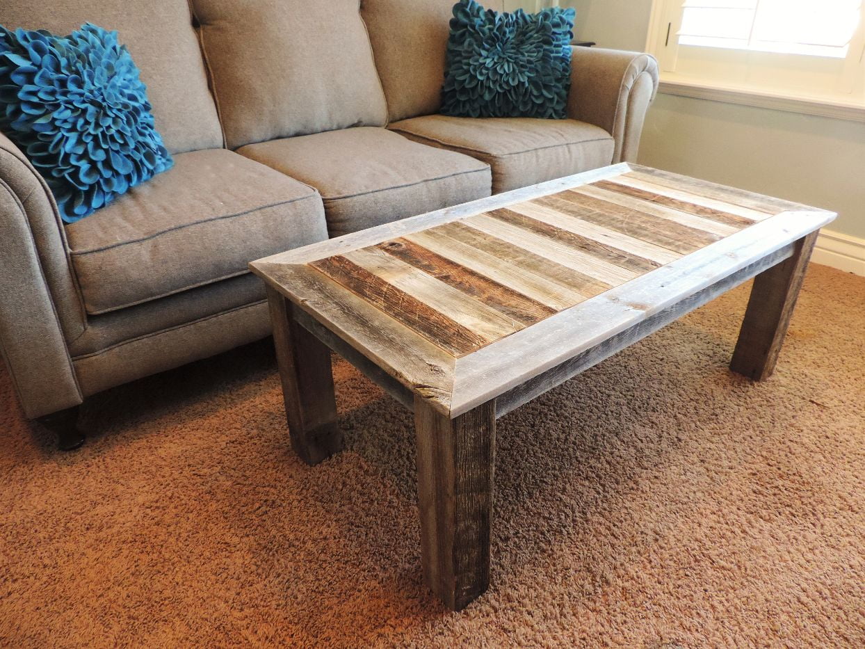 wood coffee table men living room