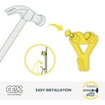 thumbnail image 6 of Ook Professional Picture Hangers, 50 lbs, Steel, for Drywall Plaster Wood, Brass, Gold, 2 pack, 6 of 9
