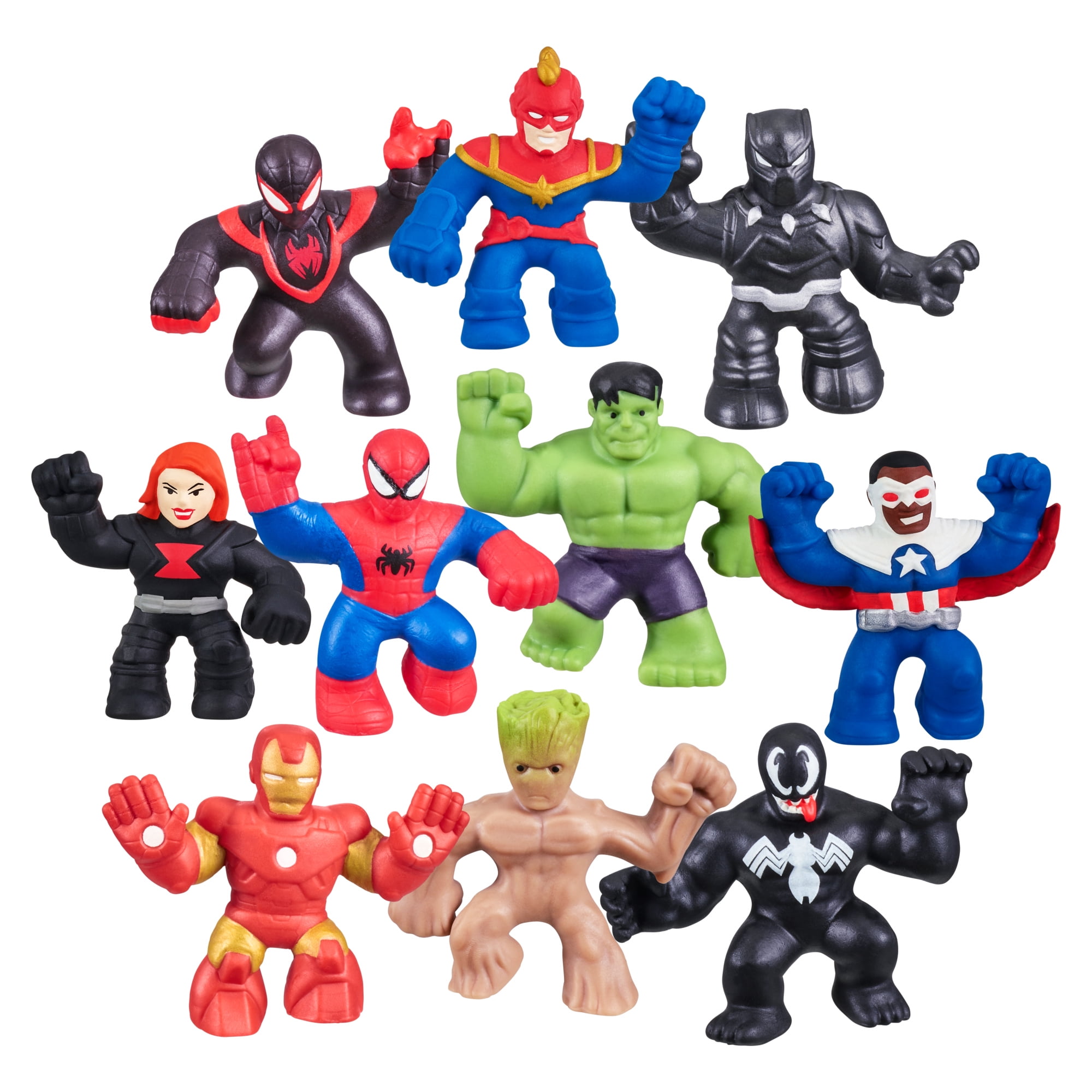 Heroes of Goo Jit Zu, Marvel Minis, Squishy, Stretchy, Gooey Mini Marvel Heroes 2.5" Tall, Colors and Styles May Vary, Boys, Ages 4+