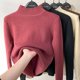 thumbnail image 1 of Suéter de felpa para mujer invierno 2023 otoño e invierno nuevo cuello alto medio de lana gruesa de una pieza con camisa inferior de lana de visón Deng Xun unisex, 1 of 2