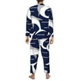 thumbnail image 5 of Kll Angry Shark Sleepwear Mens Flannel Pajamas,Long Cotton Pj Set, 5 of 9