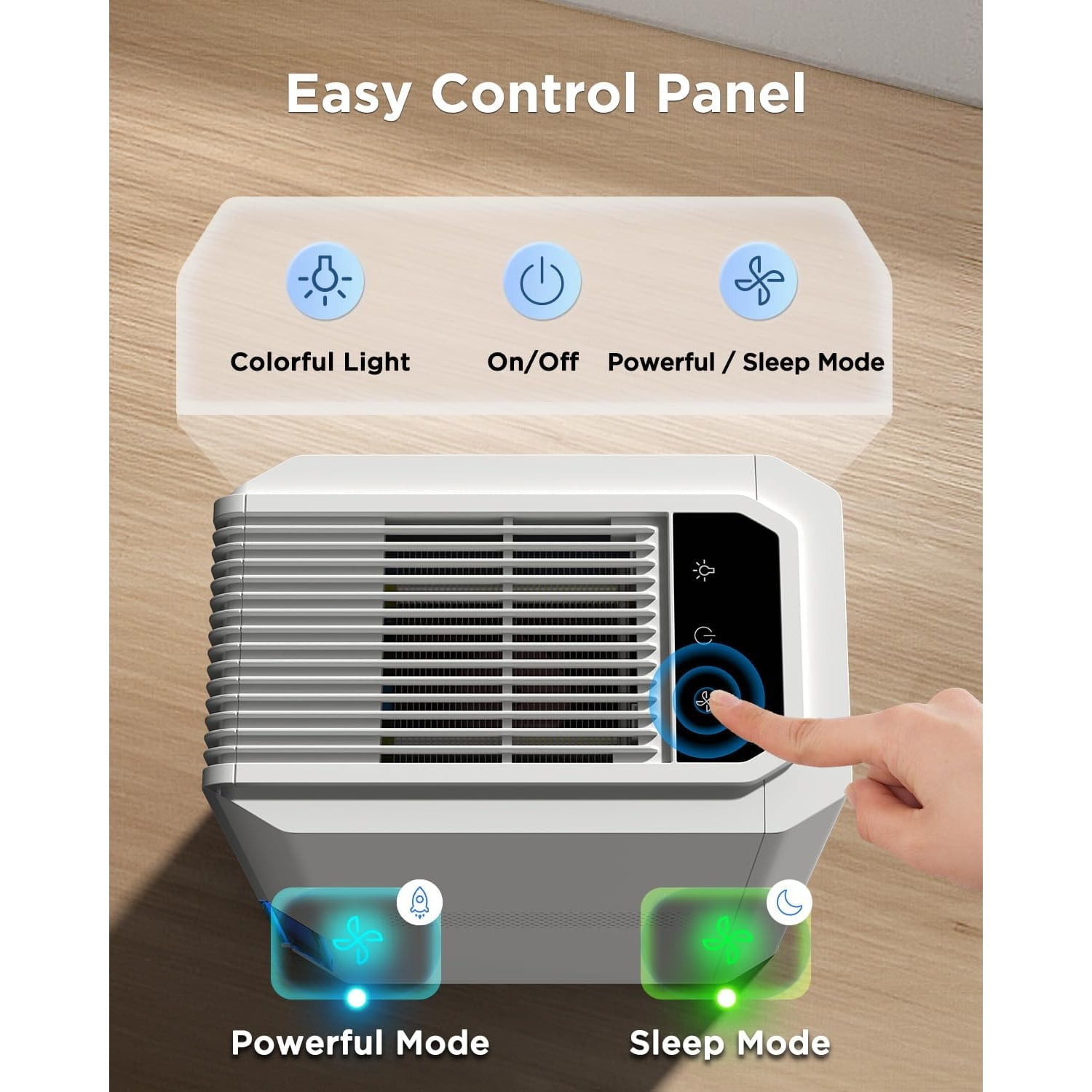 Dehumidifier for Home 1100 Sq.Ft, Max 45 OZ/D Quiet Dehumidifiers for Bedroom Bathroom with Auto Shut Off, Dual-Semiconductor Dehumidifiers for RV Energy Efficient 7 Color Light