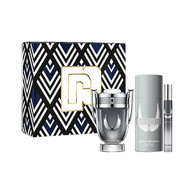 Set Invictus Platinum 100Ml Edp Spray Desodorante 150Ml Spray 10Ml Edp Spray Paco Rabanne invictus Platinum