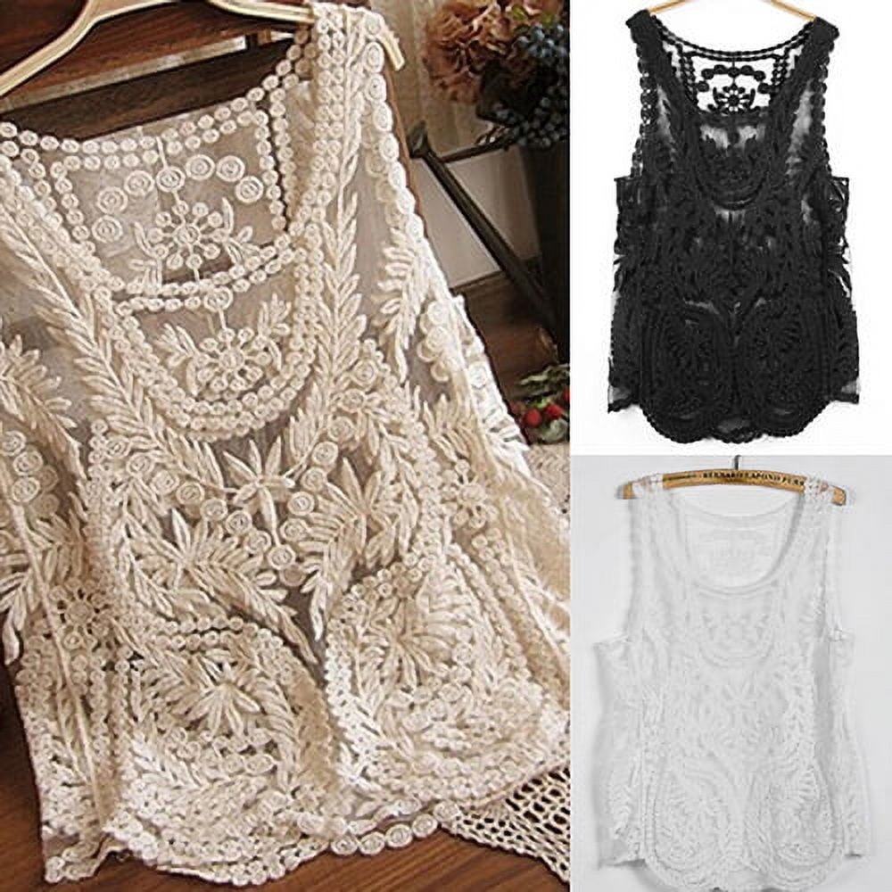 crochet lace tank top