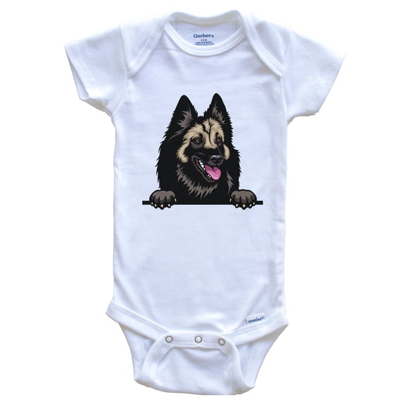 Belgian Tervuren Dog Breed Cute Baby Bodysuit, 0-3 months white