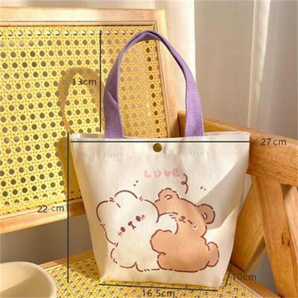 Tote Bag Canvas One Shoulder Portable Large Capacity for Shopping Cute Cartoon Student Gift Cute Pet Alliance