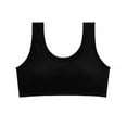 thumbnail image 3 of GYRATEDREAM 3Pcs Big Girls' Sports Seamless Bra with Breathable Pads Kids Teens Cotton Training Bra-Racerback Comfort Crop Bras for 12-16 Years, 3 of 7