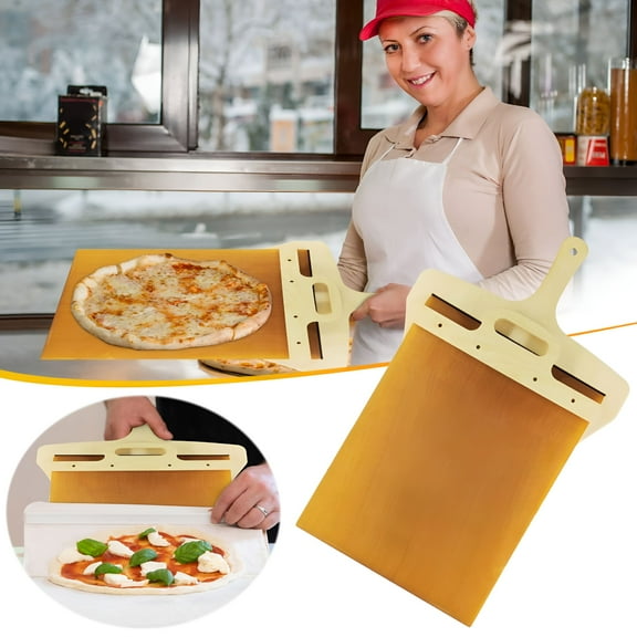 ACDANC Pizza Peel Sliding 14’’ x 12’’ Natural Wood Pizza Peel