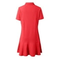 thumbnail image 4 of Women's Casual Button Down Dress Pure Color Versatile Wear Comfortable Turn Collar Stylish Daily Outfit, 4 of 4