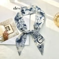 thumbnail image 1 of Retro Cloth Women Long Ribbon France Bow Silk Scarf Satin Head Rope Printing Hair Scarf Korean Style Headband Silk Scarf Headband Female Headwear C, 1 of 8