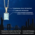 thumbnail image 2 of Gem Stone King 14K Yellow Gold Sky Blue Topaz Pendant Necklace | 1.15 Cttw | Gemstone November Birthstone | Emerald Cut 7X5MM | Gold Necklace for Women | With 18 inch Gold Chain, 2 of 6