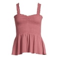 thumbnail image 5 of Self Esteem Juniors’ Smocked Peplum Tank Top, Sizes XS-XL, 5 of 5