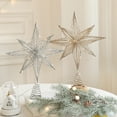 thumbnail image 1 of Fiudx Adorno para Árbol de Navidad con Forma de Estrella, Diseño de Copo de Nieve, Efecto de Luz Led, Decoración Navideña, Material de Hierro Duradero, Decoración Festiva para El Hogar y La Oficina,, 1 of 7
