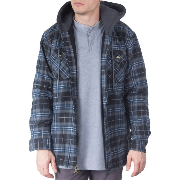 visive mens heavy flannel shirt jacket