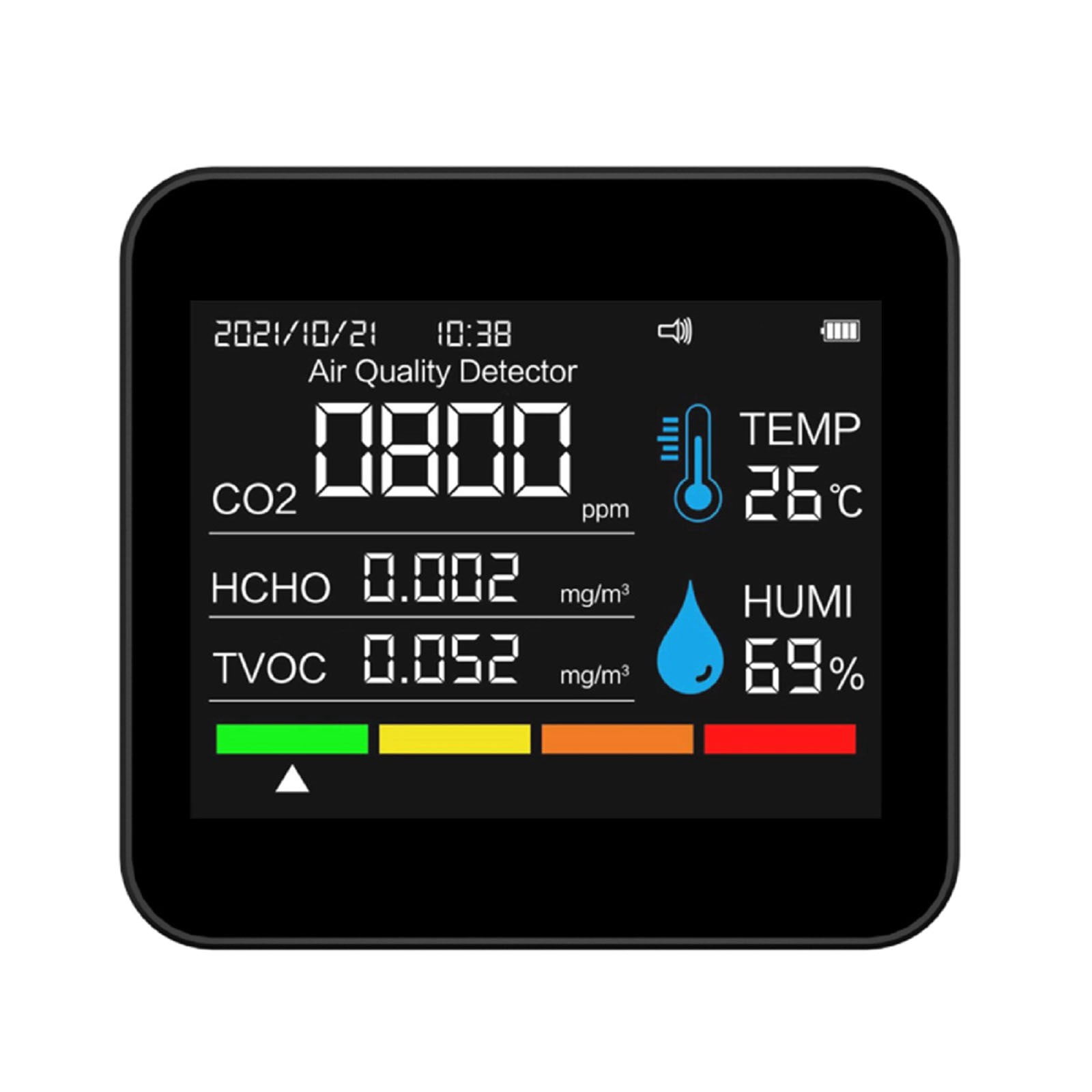 Clupup High Performance Air Quality Tester for Real Time Monitoring of Air Conditions