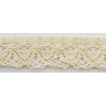 7/8" Cluny Lace Trimming Color: Natural - 18 Continuous Yards