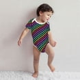 thumbnail image 3 of Kdxio Rainbow Hearts Pattern Unisex Baby Cotton Short Sleeve Bodysuits-18 Months, 3 of 5