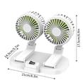 thumbnail image 2 of Car Fan Usb Car Home Car Fan Cooling Fans that Blow Cold Air Battery Powered Rechargeable Fan (White), 2 of 7