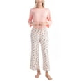 thumbnail image 4 of Goodnight Kiss Women's Fall Fable Pajama Set, Butter Knit 3/4 Sleeve and Capri Pant, Peach/Dachshund, L, 4 of 7