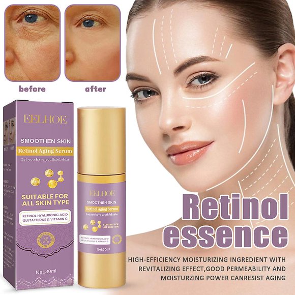 1/2pcs Retinol Face Serum With Vitamin C + Hyaluronic Acid For Anti-wrinkle & Anti Aging