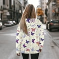 thumbnail image 3 of SCRAWLGOD Butterfly Womens Hoodies Pullover Graphic Sweaters for Women Plus Size S Loose Long Sleeve Tops for Women Crewneck Sweater Hoodie Women Size S for Daily Life, 3 of 7