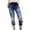 Dark Blue, variant on Clearance LYXSSBYX Womens Plus Size Capri Pants Clearance Fashion Women Pockets Button Mid Waist Skinny Ripped Jeans Trousers Hole Denim Pants