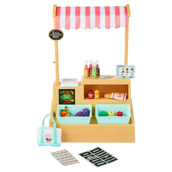 My Life As Farmer's Market Stand Doll Play Set for 18-Inch Dolls, 22 Pieces