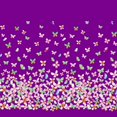 thumbnail image 1 of Soimoi Purple Crepe Silk Fabric Insect Panel Printed Craft Fabric by The Yard 42 Inch Wide, 1 of 1
