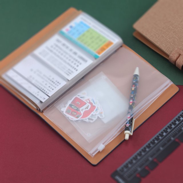 A6 Binder Pockets Plastic Zip Folder 12Pcs A6 Binder Pockets Transparent PVC 6-Hole Binder Pockets Zip Folder Plastic Money Budget Envelopes