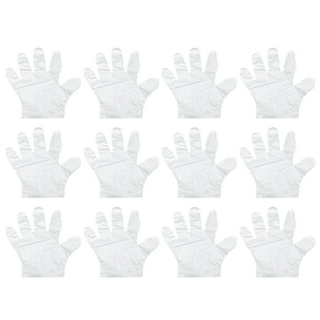 

5 Packs Restaurant PE Gloves Practical Hand Protective Gloves Disposable Film Gloves (100pcs/Pack 0.7g)