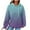 Purple##1, variant on Jsaierl Women's Hoodies Oversized Gradient Print Hoodies Sweatshirts Holiday Pullover Workout Long Sleeve Top Hoodie