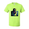 thumbnail image 2 of Wild Bobby, Colorful Cosmic Neon Astronaut Lunar Spaceman Moon Galaxy, Fashion, Men Graphic Tee, Safety Green, 5X-Large, 2 of 4