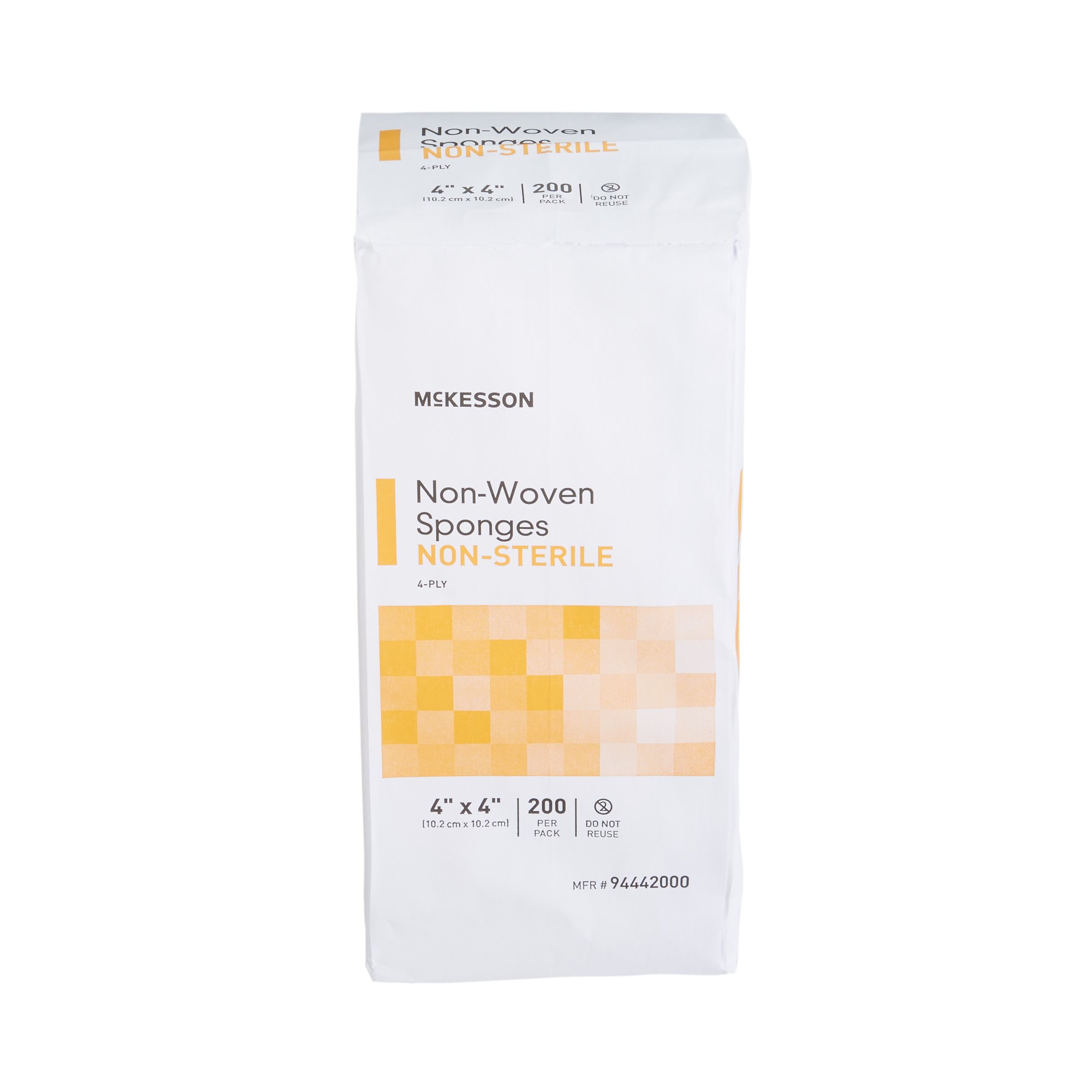 McKesson Non-Woven Gauze Sponges, Non-Sterile Wound Pads, 4 in x 4 in, 200 per Pack, 10 Packs, 2000 Total