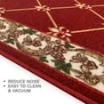 thumbnail image 5 of Custom Size Runner Rug Fleur De Lis French Design Red Color 26 or 31 inch Wide Pick Your Length Non-Slip Rubber Backing Stair Runner, 5 of 6
