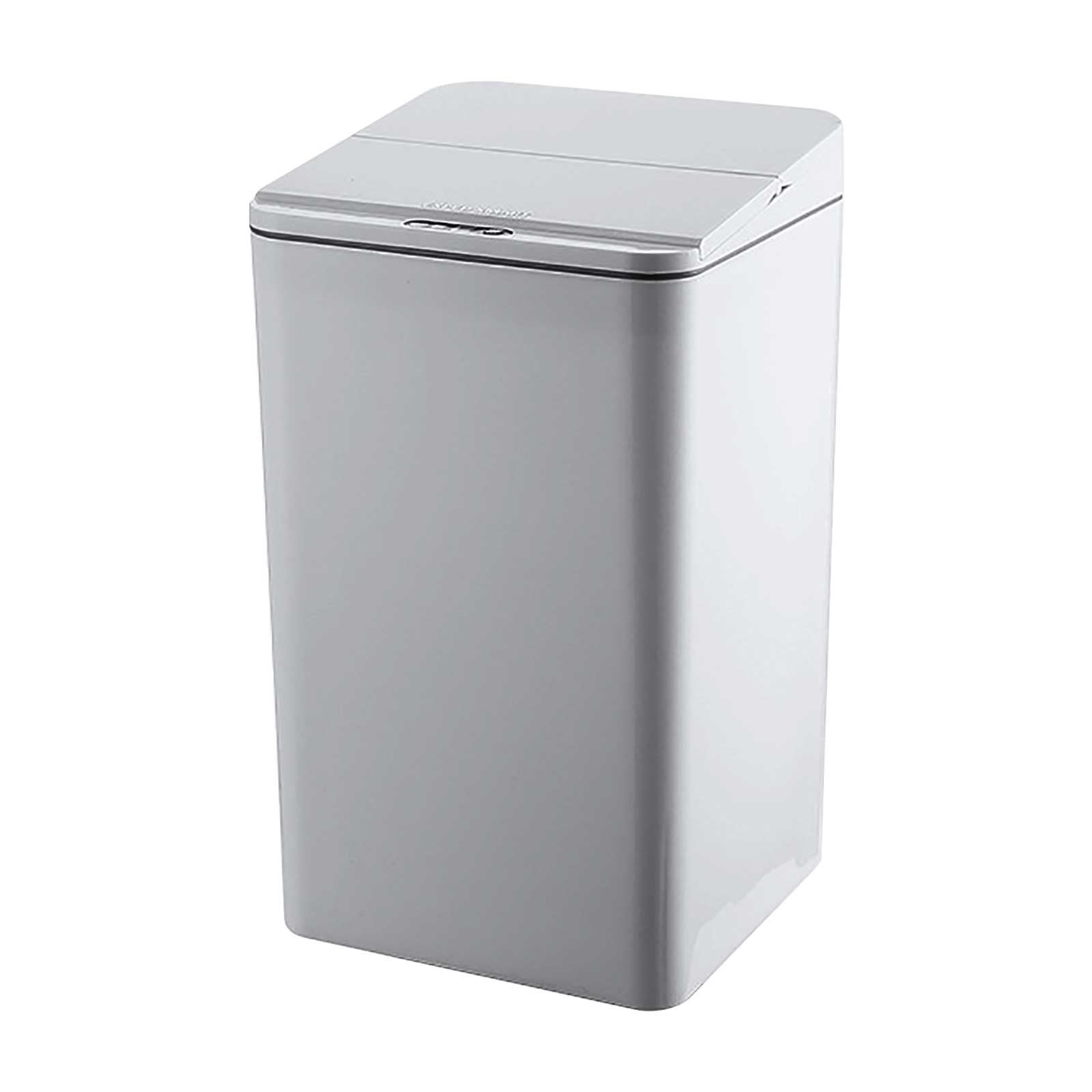 GFHFHITJ Automatic Trash Can 12L Bathroom Touchsless Motion Sensor Small Garbage Can with Lid Smart Electric Plastic Garbage Bin for Living Room Bedroom Office Kitchen