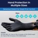 thumbnail image 5 of Guantes Adenna Phantom Black Latex Exam, 6 mil, sin polvo, 5 of 6