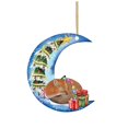 thumbnail image 2 of POINTERTECK Christmas Cartoon Moon Puppy Christmas Tree Ornaments Creative Christmas Tree Pendant, 2 of 6