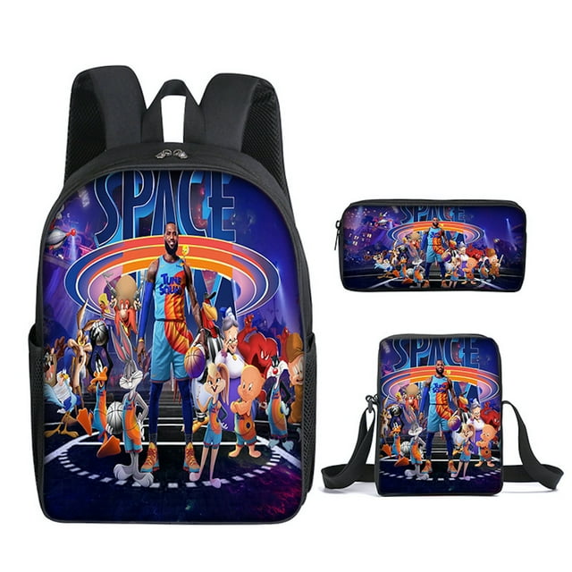 Set de mochilas SpaceJam Basketball School, 3 unidades, para niños