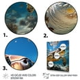 thumbnail image 3 of Designart "Encountering Marine Life The Turtle s World I" Animals Floater Framed Canvas Print, 3 of 7