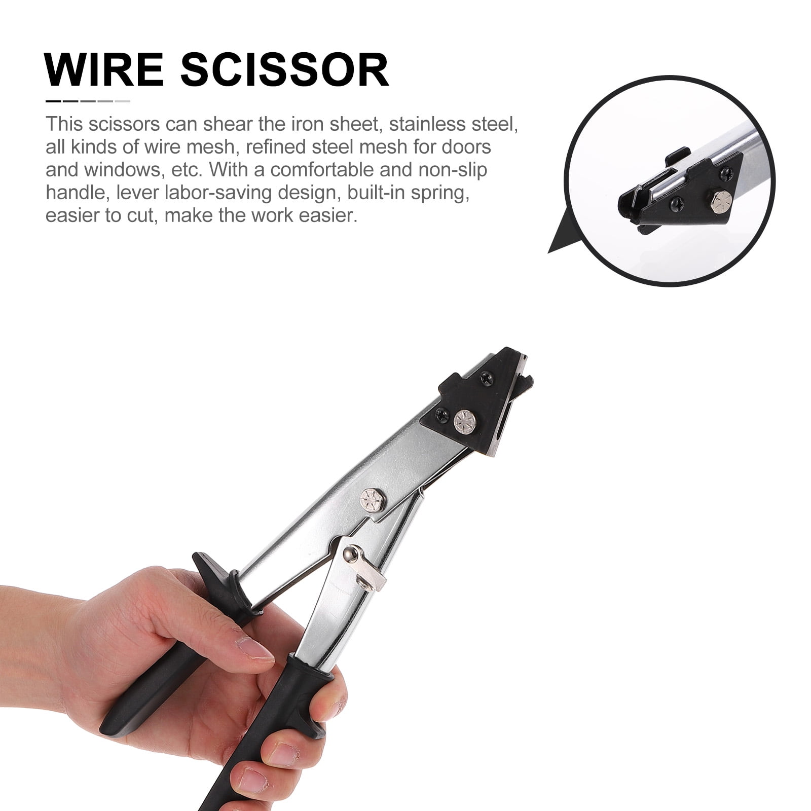 HORIALENCE Iron Sheet Scissors 1Pcs High Carbon Steel for Professionals Wire Cutter