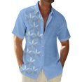 thumbnail image 1 of Hawaiian Shirt For Men, Men's Vintage Button Down Bowling Shirts Short Sleeve Summer Beach Shirt 4XL, 1 of 5
